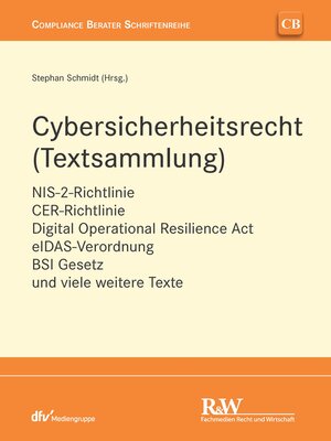 cover image of Cybersicherheitsrecht (Textsammlung)